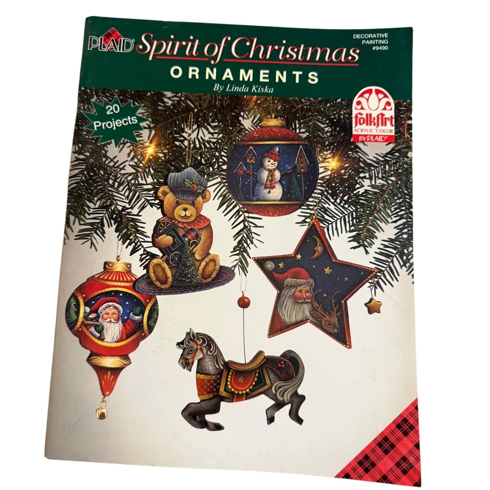 Plaid Spirit of Christmas Ornaments 20 Projects Linda Kiska Craft Painting Book